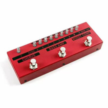 Bass Multi-Effects Pedal with Chorus,Bass Amp and Boost Compression Adjustable Bass Guitar Effect Pedal Red