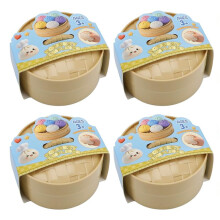 Dumpling Squishy Mysterious Box Glitter Set,Cute Steamer Basket Bun Stress Balls for Kids and Adults Random Colors 4 PCS