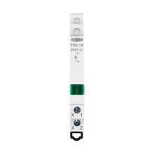 TOMZN TD9-1X 1 LED Signal Indicator Light 230V AC Ultra-Thin Type Din Rail Indicator Lamp for Hospital Factory School Green