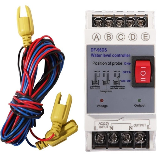 Automatic Water Level Sensor Water Level Regulator Level Controller Level Sensor AC220V DIN Rail Mounting (DF-96DS) 1