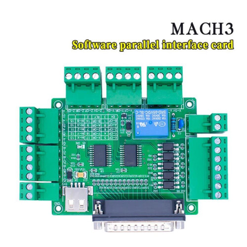 MACH3 5-Axis Engraving Machine Interface Board Cnc Interface Board with Optical Coupling Isolated Usb Power Supply 2