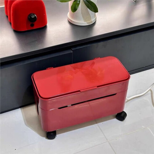 Desktop Cable Organizer Box with Lid, Cable Management and Storage Compartments A 2