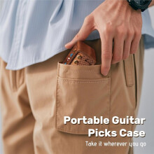 Suporte para Palhetas de Guitarra em Formato de Alto-Falante, Ideal para Guardar, Exibir e Presentear Guitarristas. Prático para Transportar.