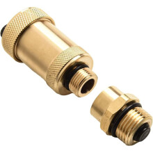 Automatic Quick Vent Valve for Heating Systems, Brass Air Vent with Shut-Off,DN10 (3/8 Inch) and DN15 (1/2 Inch) Sizes