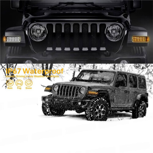 Car Front LED Wheel Arch Light Side  Light Turn Signal Light for   JL Sprot Short Version 2018-2025 2