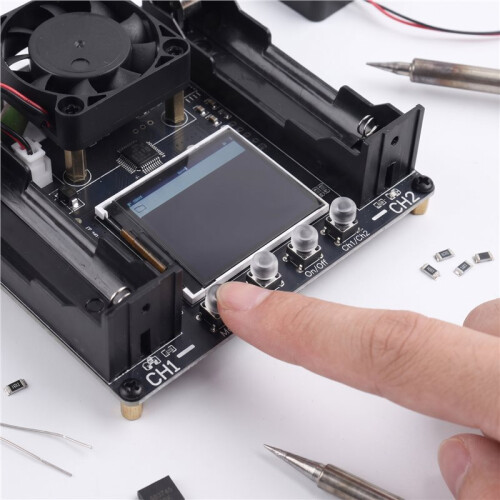 Dual Channel 18650 Lithium Battery Capacity Tester with Type C Interface Audible and Visual Alarm Electronic Load Tester 2
