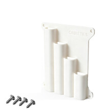 Cable Tie Organizer Holder with Screws, Metal Zip Tie Storage Container for Trailer, Workshop, Tool Box, Garage White