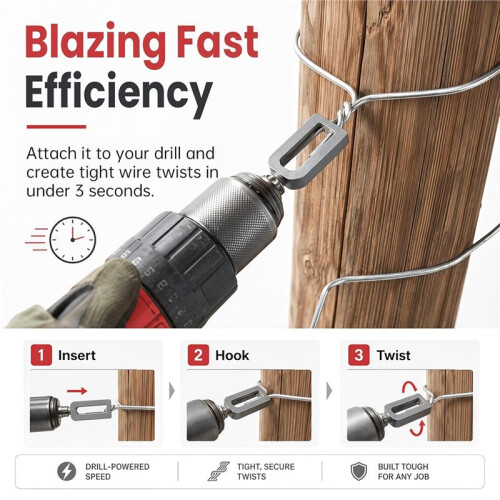 Electric Drill Wire Stranding Tools, Heavy-Duty Wire Stranders for Hexagonal Shank Drill Bits, Wire Tools