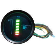 24V Universele 52mm Brandstofniveaumeter voor Auto en Motorfiets met 8 LED-Lampjes