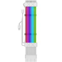ARGB Extension Cable 24Pin Light Strip PCIE GPU Motherboard Extension Cable for Computer Power Supply Motherboard White