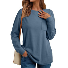 Womens Long Sleeve Tops Loose Fit Fall Cute Thick T Shirts Winter Cruise Outfits Trendy Clothes M