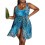 Women'S 2025 Summer  Size U Neck Printed Tummy Control Side Split Tankini Swimsuits  Leopard Pattern 5XL 1