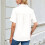 Womens Button Down Shirt Casual Short Sleeve Collared Work Blouse with Pocket White L 6
