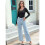 Women'S Solid Plain Scoop Neck Tight Slim Fit Basic Base T Shirt Black M 5