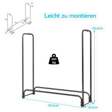 Metalen houtrek voor buiten met waterdichte hoes