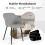 Set van 2 eetkamerstoelen, lichtgrijs, met ergonomische rugleuning. 3
