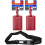 Luggage Strap & 2 Red Tags Set, Adjustable, Durable 2