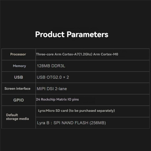 For Luckfox Lyra B RK3506G2 Linux Development Board RK3506 Cortex-A7 Support MIPI/ Display, Not Welded