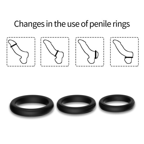 (Black) Sensual Fluorescent Penis Ring Vibrator (50 chars) 1
