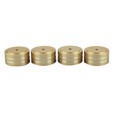 20Pcs 40X20mm Aluminum HIFI AMP Speaker Isolation Stand Turntable DAC Feet Pad (Gold)