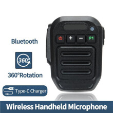 2X Wireless Microphone Handheld Speaker MIC Type-C for UV-5R 5RH Quansheng UV-K5 K6 Ham