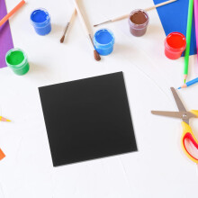 10 láminas acrílicas negras de 2 mm, placas cuadradas para manualidades, pintura y bricolaje, tablero acrílico.