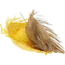 2 sombreros de paja para mujer, ideales para la playa y actividades al aire libre, con ala ancha, perfectos para Pascua, en color amarillo caqui.