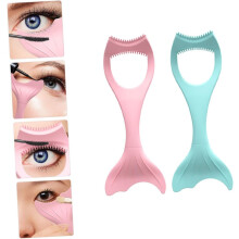 Herramientas de silicona para delineador de ojos, plantillas para maquillaje de ojos, 2 unidades, para aplicar máscara de pestañas.