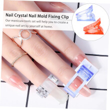 12 piezas de clips para puntas de uñas, moldes para puntas de uñas de gel semicurado, fáciles de recortar y ajustar.