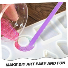 2 palitos para mezclar resina para la fabricación de joyas DIY, herramientas reutilizables de silicona para eliminar la espuma.