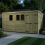 13 x 8 Pent Shed Tanalised (Double Door, With Windows) 3