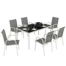 Conjunto de Jardín Gris 150 x 90 x 72 cm