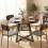 Homcom Mesa de Comedor marrón 100 x 100 x 76 cm 6