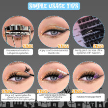 (Single Eyelash) Colored D Curl Lash Clusters 8-14MM for Cosplay