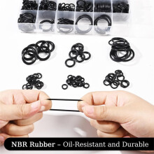 770 PCS O-Ring Assortment, 18 Popular Sizes, Black Rubber Seals, with Resealable Plastic Case, for Vehicle Repair
