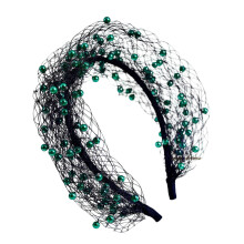 Bijoux de cheveux, bandeaux en voile, accessoires pour-Vert