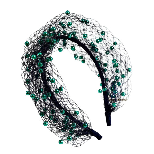 Bijoux de cheveux, bandeaux en voile, accessoires pour-Vert