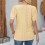 T-shirt ample à manches bouffantes et col rond boutonné-Blanc S 11