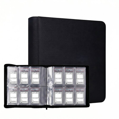 PSA Slab Binder Holds 60 PSA Slabs 6-Pocket Graded Card Binder Storage Black