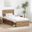 VidaXL vidaXL Bed Frame Artisian Oak 75 x 190 cm Solid Pine Wood 1