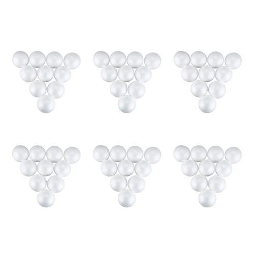 60 x Christmas Decoration Modelling  Polystyrene Foam  Sphere 10cm---White
