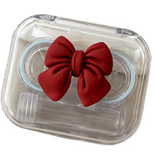 Boîte de récipient de lentille de contact de décors de-Rouge