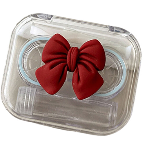 Boîte de récipient de lentille de contact de décors de-Rouge