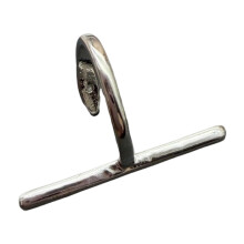High-end T-stijl lipclip met glanzende gouden afwerking-Zilver