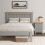 Seconique Windsor 4'6" Low End Bed - Pebble Grey/Oak 1
