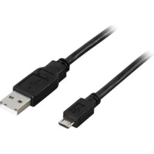 Câble USB 2.0 Type A ha - Type Micro B ha, 5 broches, pour charger/transférer des données vers téléphones portables/PDA, 0,5 m, noir