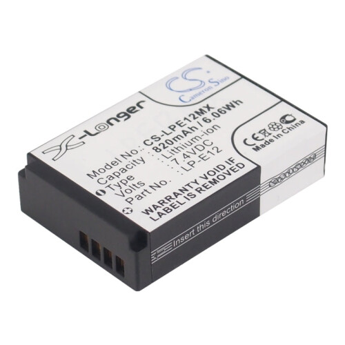 Batteri for LP-E12 erstatningsbatteri