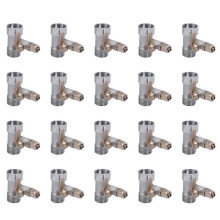20X RO Feed Water Adapter 1/2 Inch to 1/4 Inch Valve Faucet Tap Feed Reverse Osmosis Silver