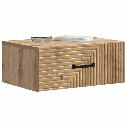 VidaXL vidaXL Wall-Mounted Bedside Cabinet 2 pcs Artisan Oak Engineered Wood 1