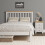 Seconique Windsor 4'6" Low End Bed - Ivory/Oak 1